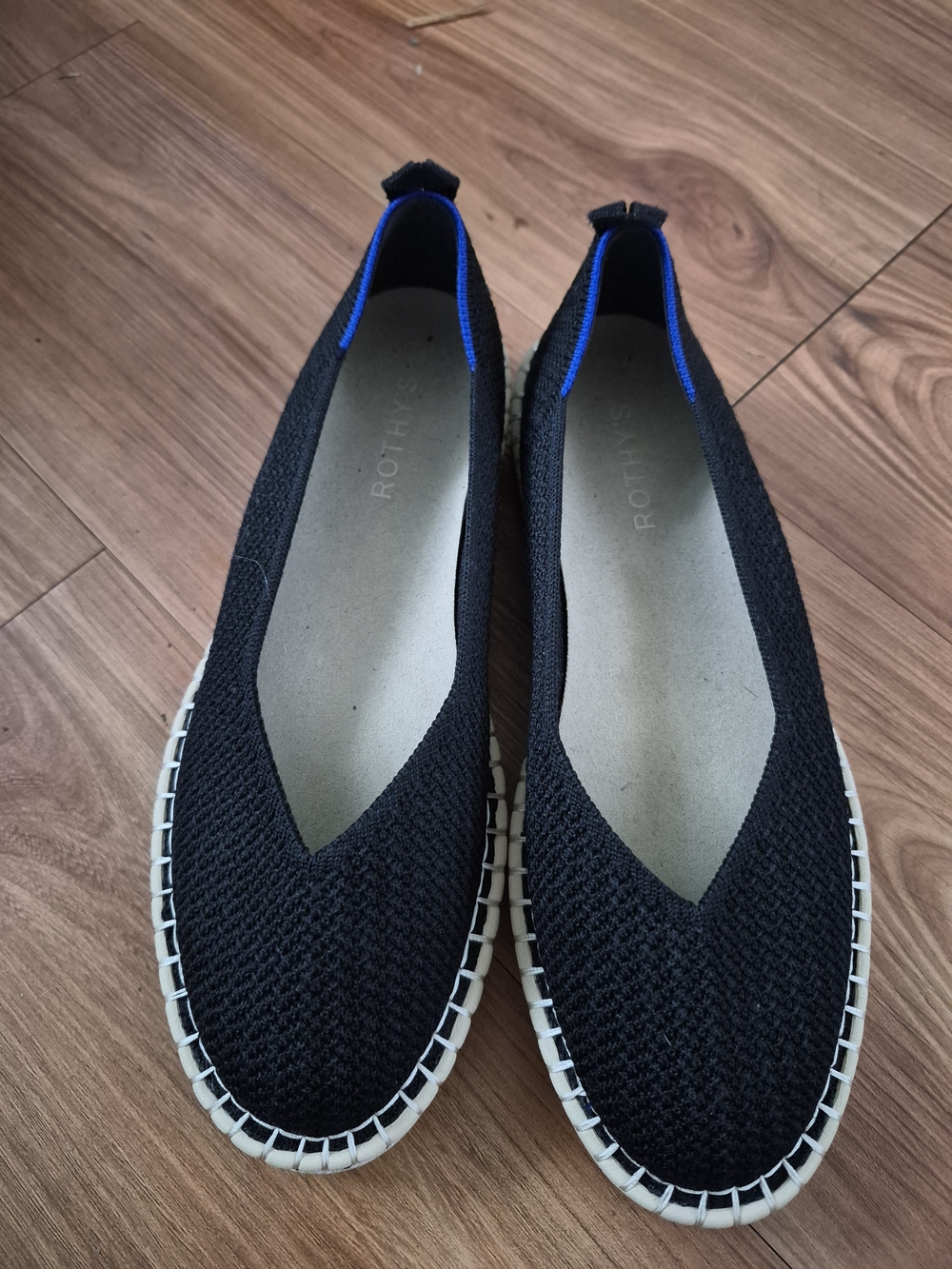 Rothy's Black Knit Espadrille Women's Slip-On Flats Size 9.5